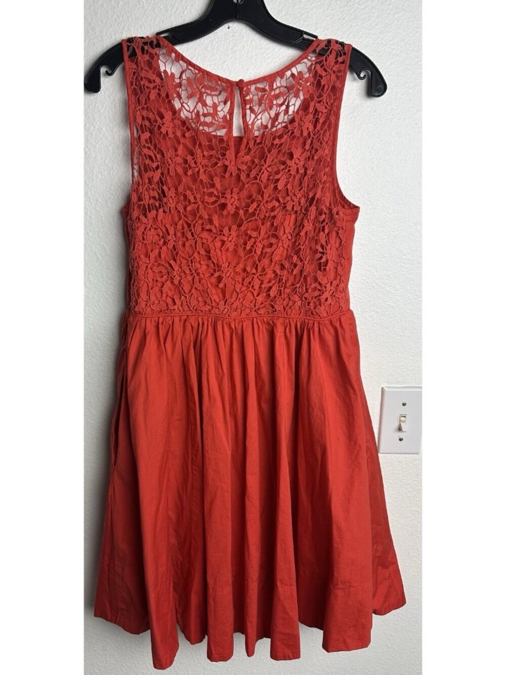 Anthro Moulinette Soeurs Melora Sweet Enticement Dress Womens Size 6 Red-Orange - Picture 3 of 15